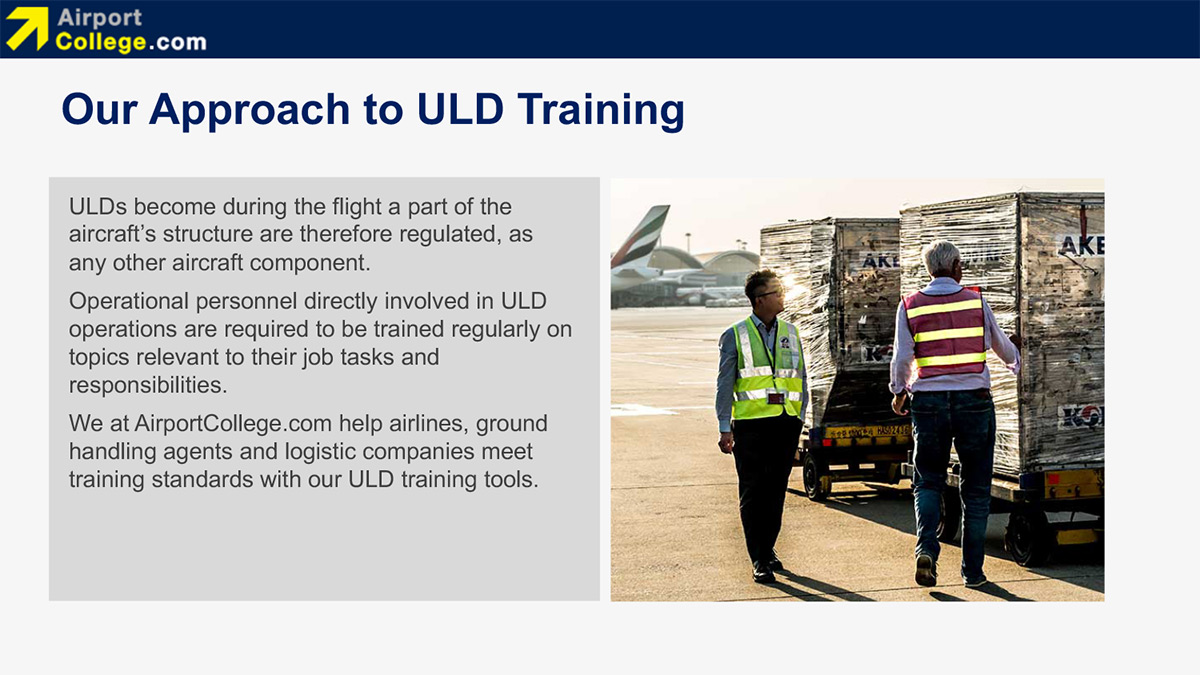 Our Approach to ULD Training | AirportCollege.com
